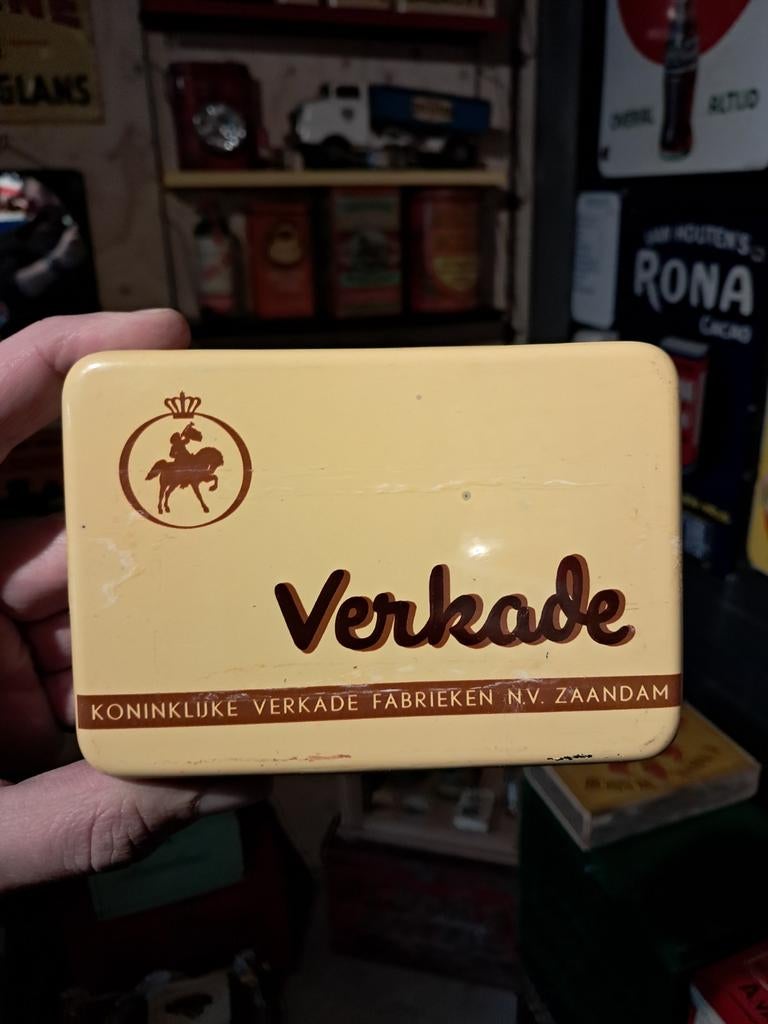 Verkade blikje, Ophalen of Verzenden, Zo goed als nieuw, Koek(jes), Verkade