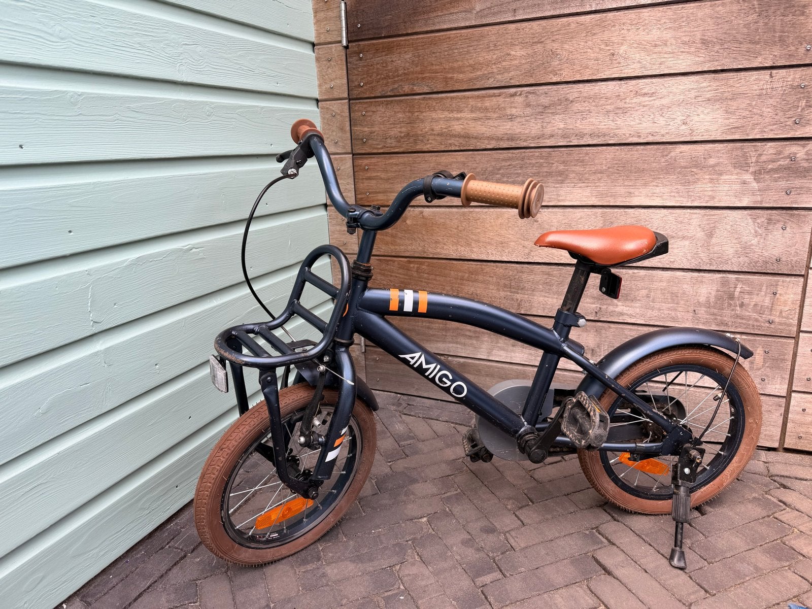 Mooie Amigo Kinderfiets, Ophalen, Gebruikt, Velgrem, Minder dan 16 inch