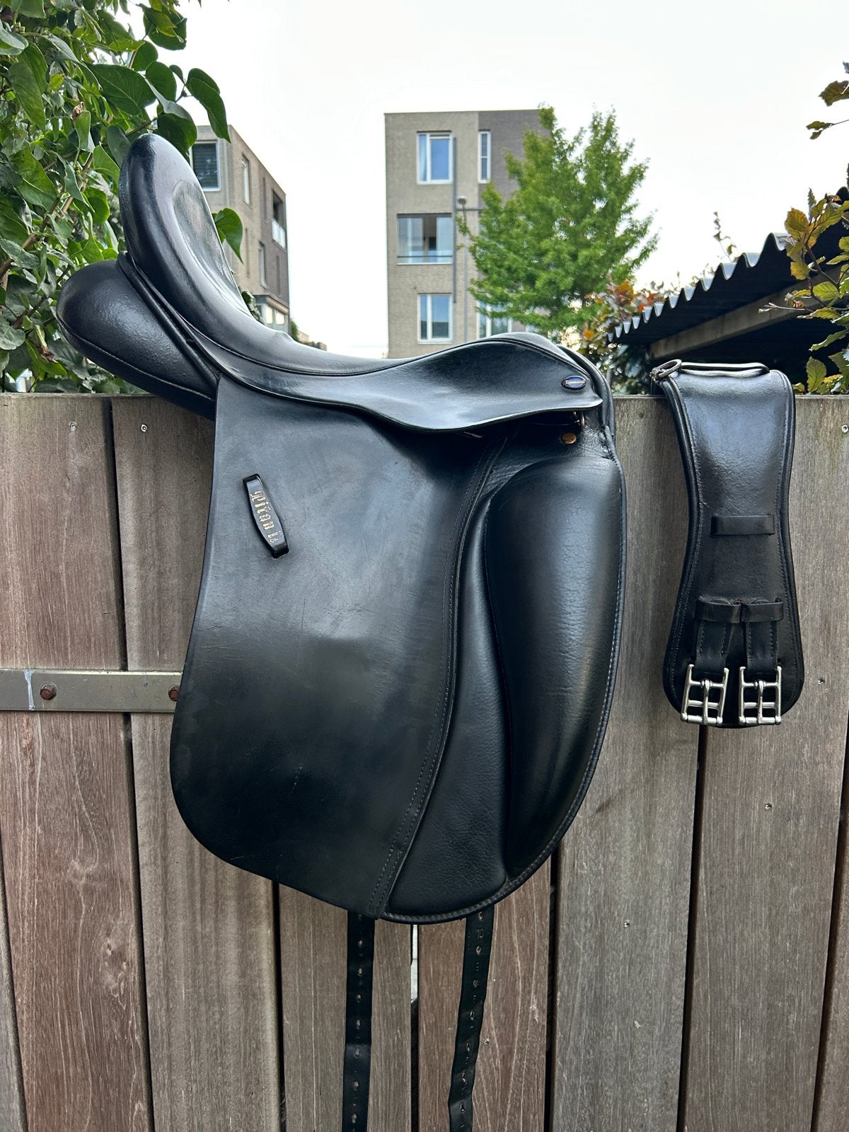 Euroriding Titan II dressuurzadel 18 inch, Ophalen, Gebruikt, Dressuur, XL (18 inch of meer)