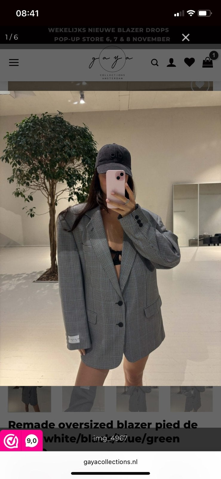 Gaya blazer L/XL, Ophalen of Verzenden, Zo goed als nieuw, Maat 46/48 (XL) of groter, Zwart