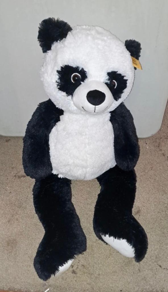 Leuke knuffels: panda, koe en Care Bear, Overige karakters, Beer, Zwart, Ophalen of Verzenden