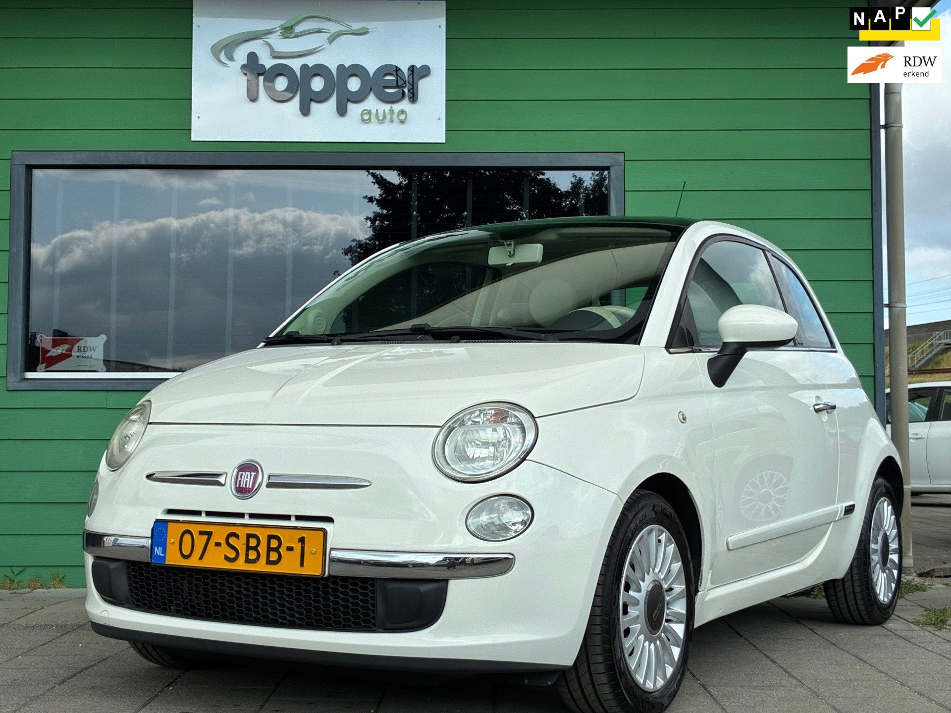 Fiat 500 0.9 TwinAir Lounge|Panoramadak|Airco|Lm-Velgen|NAP|, Auto's, Fiat, Voorwielaandrijving, Euro 5, 86 pk, Gebruikt