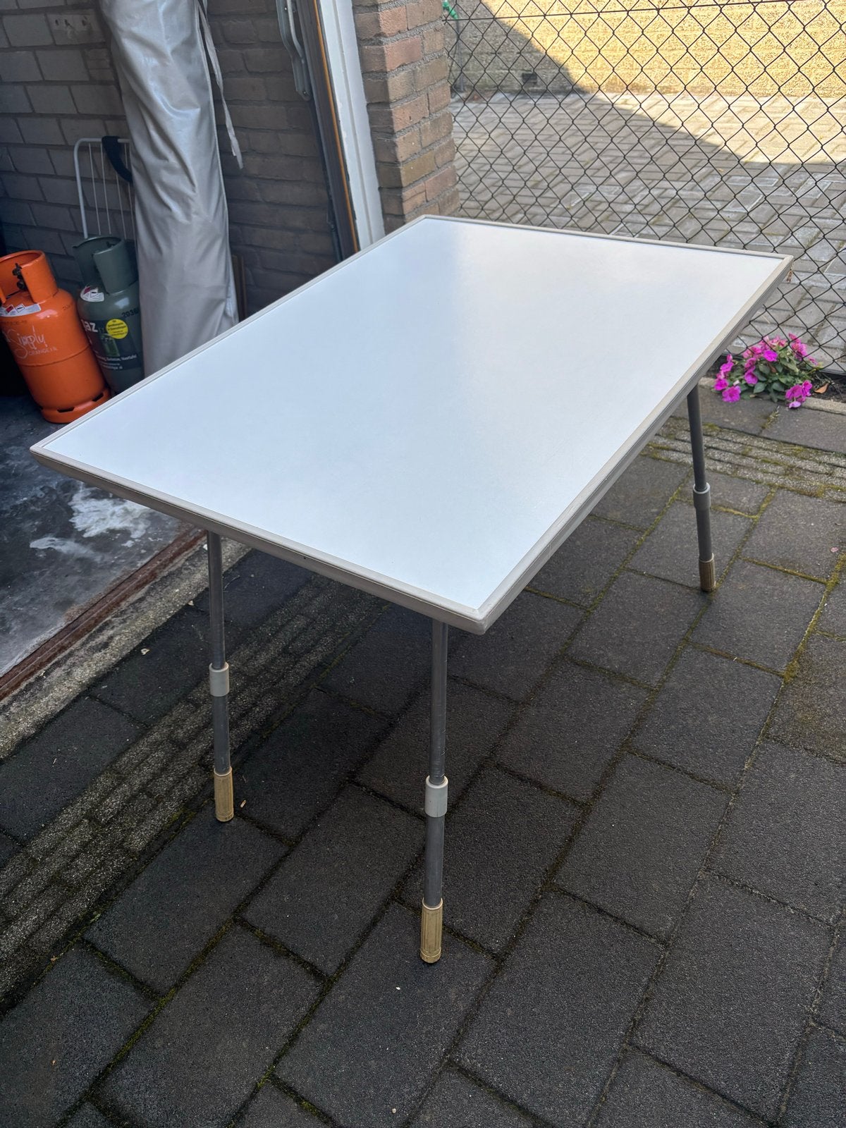 Verstelbare Campingtafel  91 x 68,5 cm, Ophalen, Gebruikt, Campingtafel