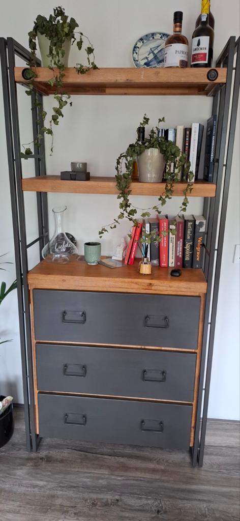 Teakhouten kast en tv-meubel set - Zo goed als nieuw, Huis en Inrichting, Kasten | Boekenkasten, Met plank(en), Teakhout, Zo goed als nieuw