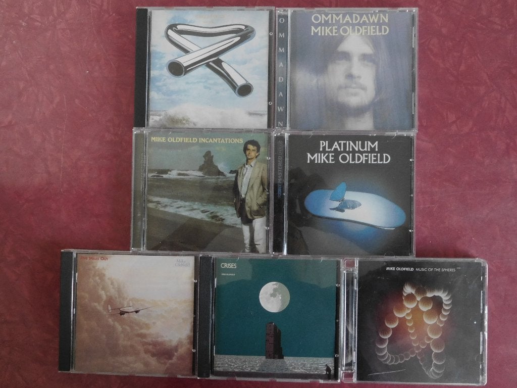 7 x Mike Oldfield Tubular bells Ommadawn Incantations Crisis, Ophalen of Verzenden, Gebruikt