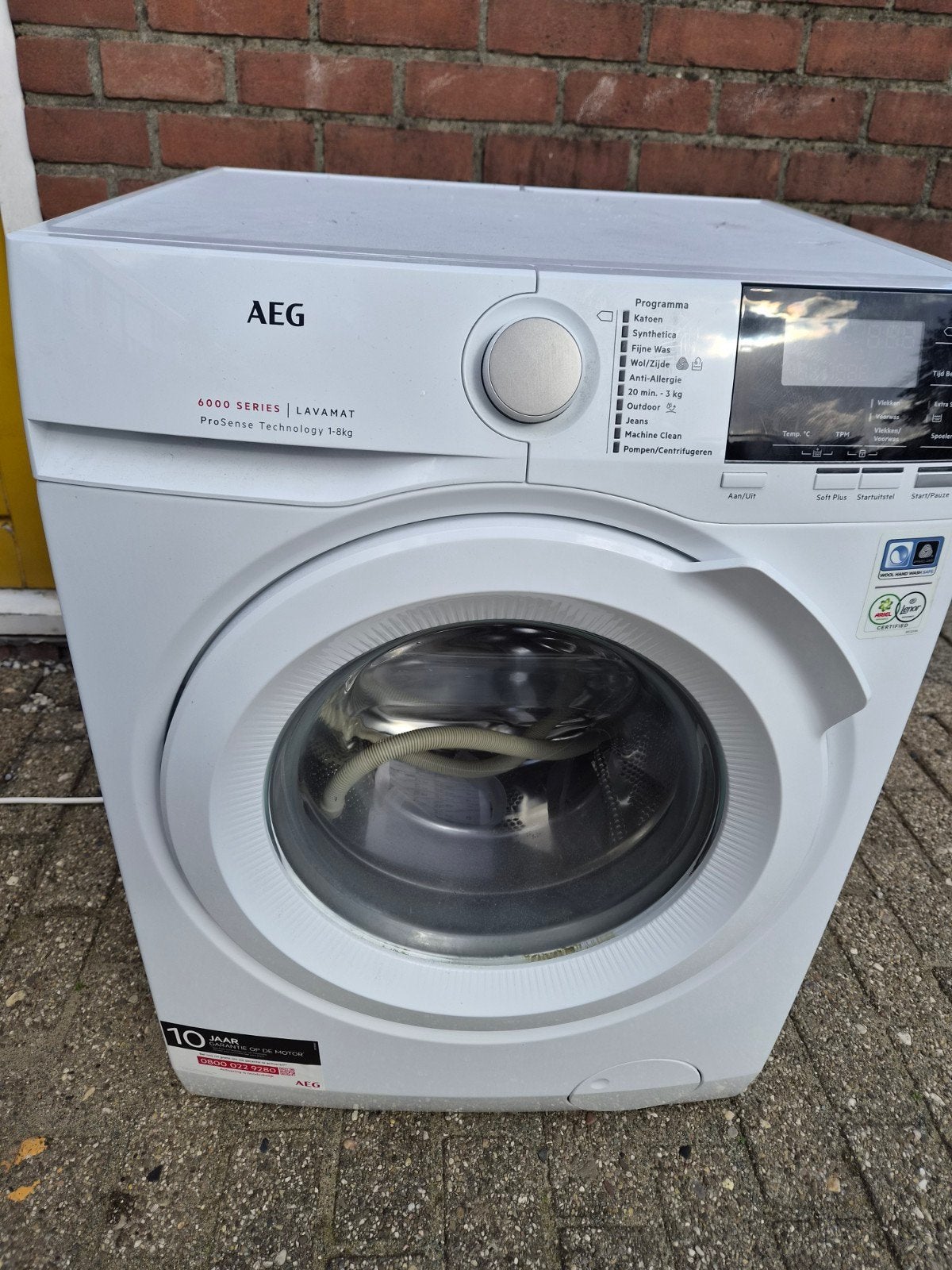 AEG 6000 SERIES Trekschakelaar Gratis Bezorging Mogelijk, 8 tot 10 kg, Ophalen, 1600 toeren of meer, 85 tot 90 cm