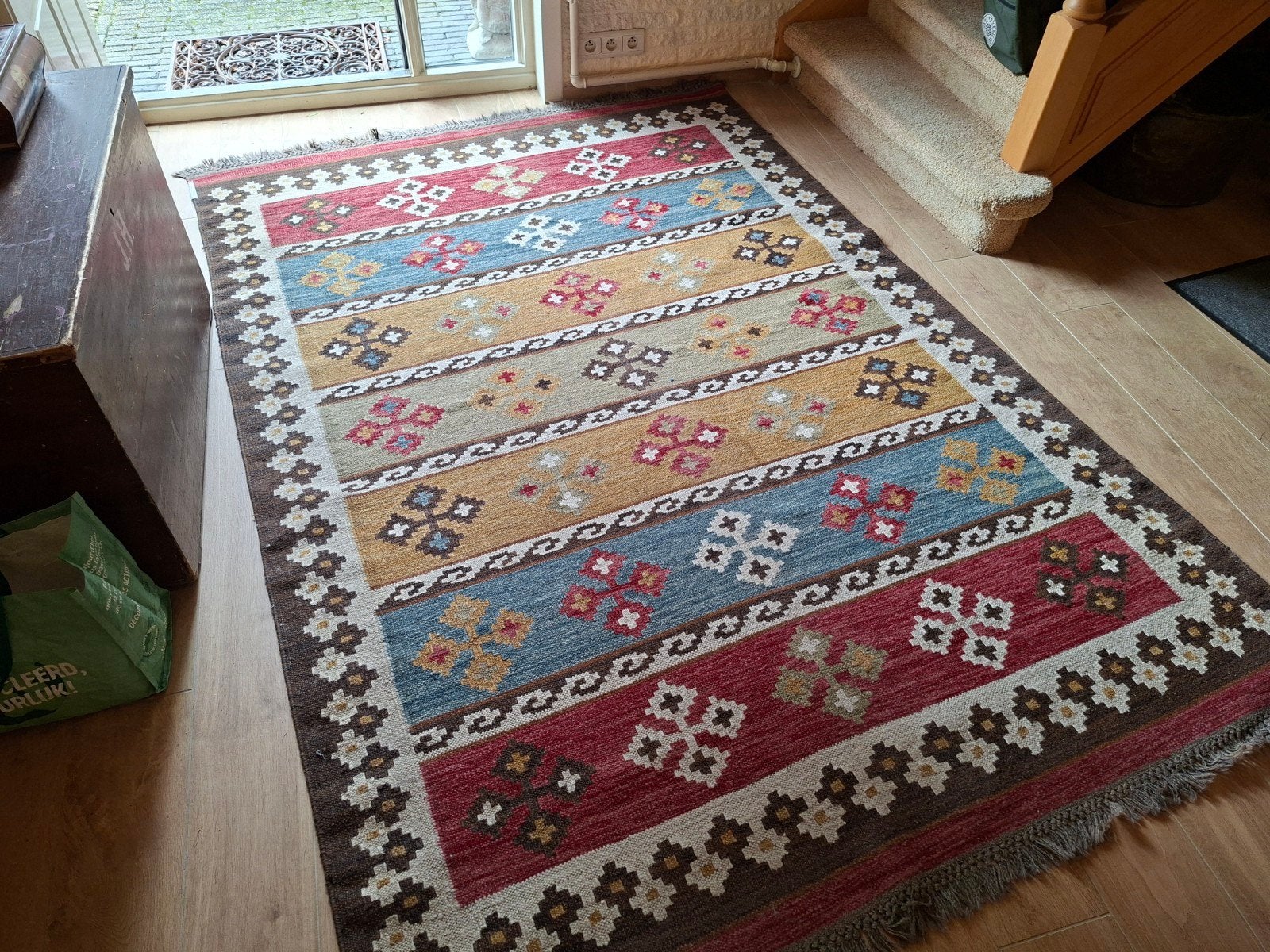 IKEA KIBEK Vloerkleed - 170x240 cm - Kleurrijk, Gebruikt, 150 tot 200 cm, 200 cm of meer, Ophalen of Verzenden
