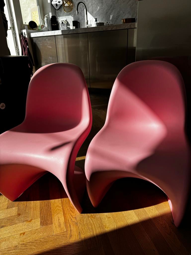 Vitra Panton Stoel - Roze Design Klassieker Kinderversie, Huis en Inrichting, Ophalen, Kunststof, Gebruikt, Overige kleuren