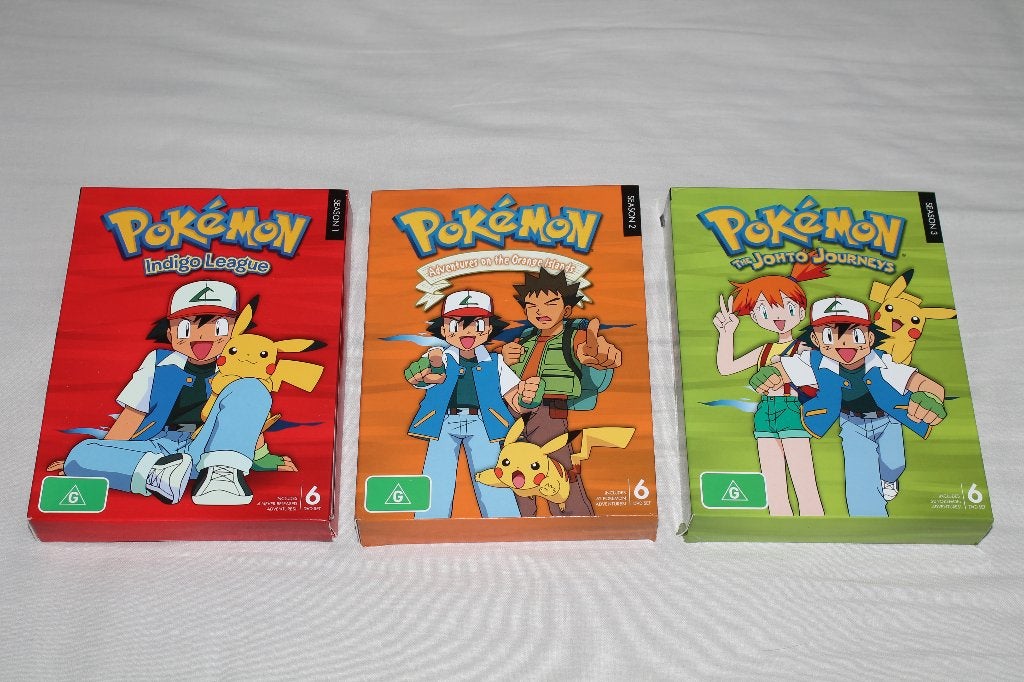 Pokémon seizoen 1 - 3 ENG dub (Magna Pacific; PAL/regio 4), Tekenfilm, Ophalen of Verzenden, Gebruikt, Engels