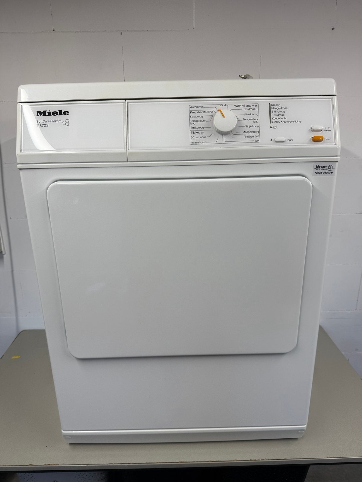 Miele T8703 luchtafvoerdroger, Ophalen, 6 tot 8 kg, Gebruikt, Luchtafvoer