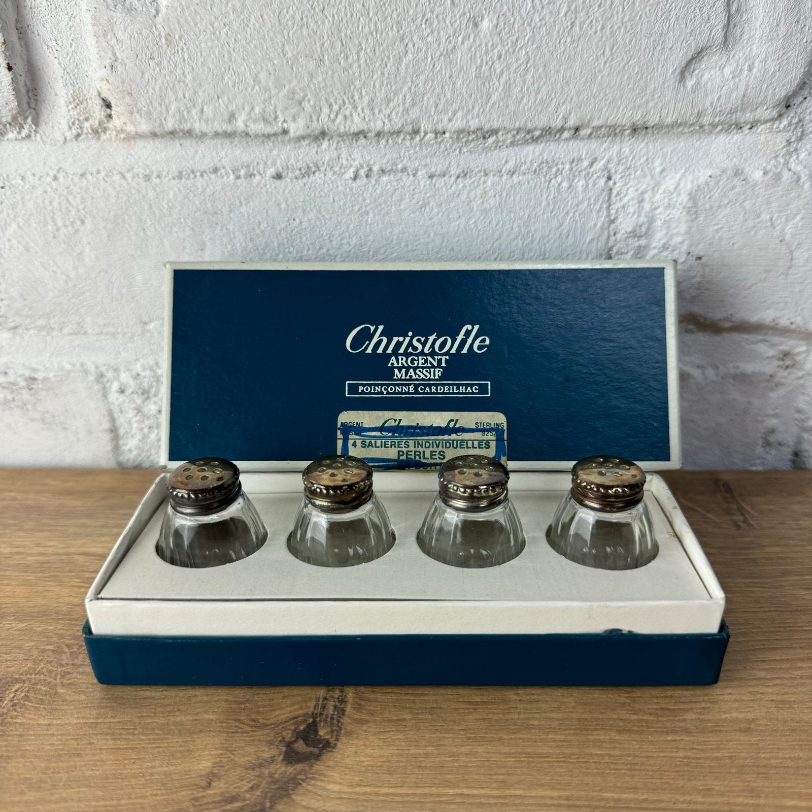 Christofle peper- en zoutvaatjes, zilver en kristal, Ophalen of Verzenden