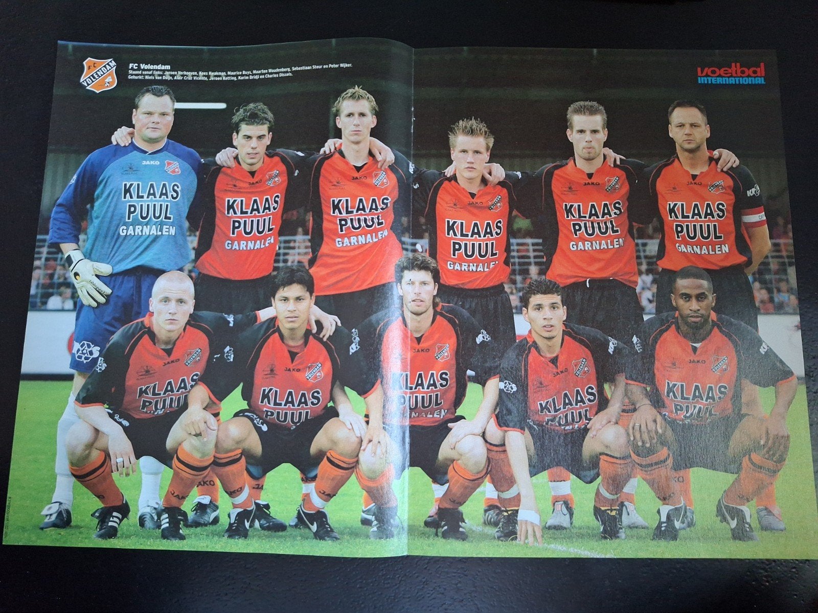 Unieke verzameling elftal posters FC Volendam (14x), Verzamelen, Ophalen of Verzenden, Zo goed als nieuw, Overige binnenlandse clubs