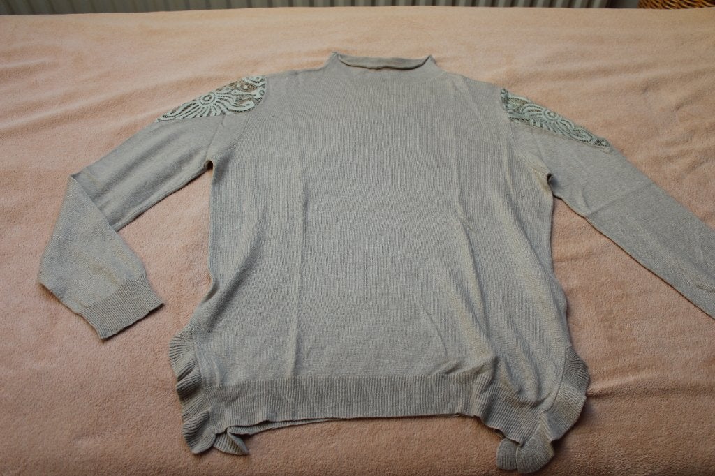 Margit Brandt Copenhagen trui met kanten details, Maat 38/40 (M), Beige, Ophalen of Verzenden, Zo goed als nieuw