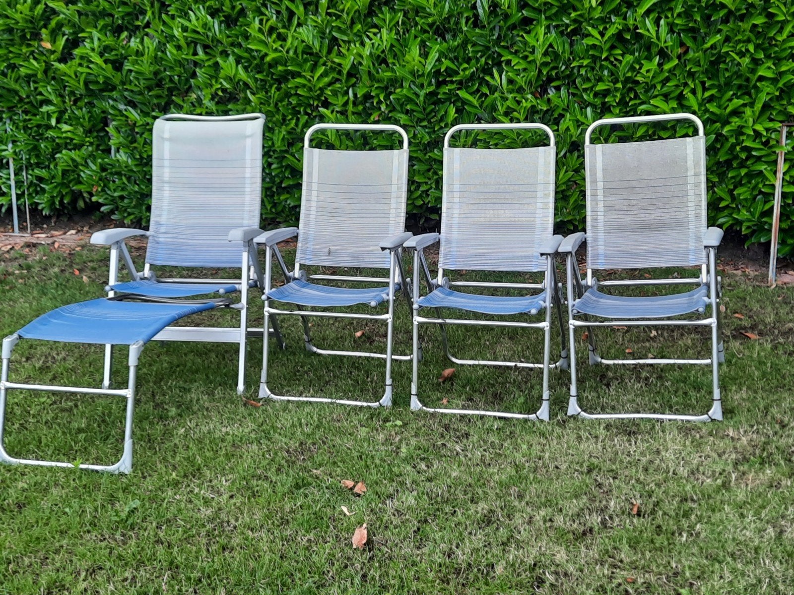 Dukdalf Campingstoelen 2 Voetensteunen, Ophalen of Verzenden, Gebruikt