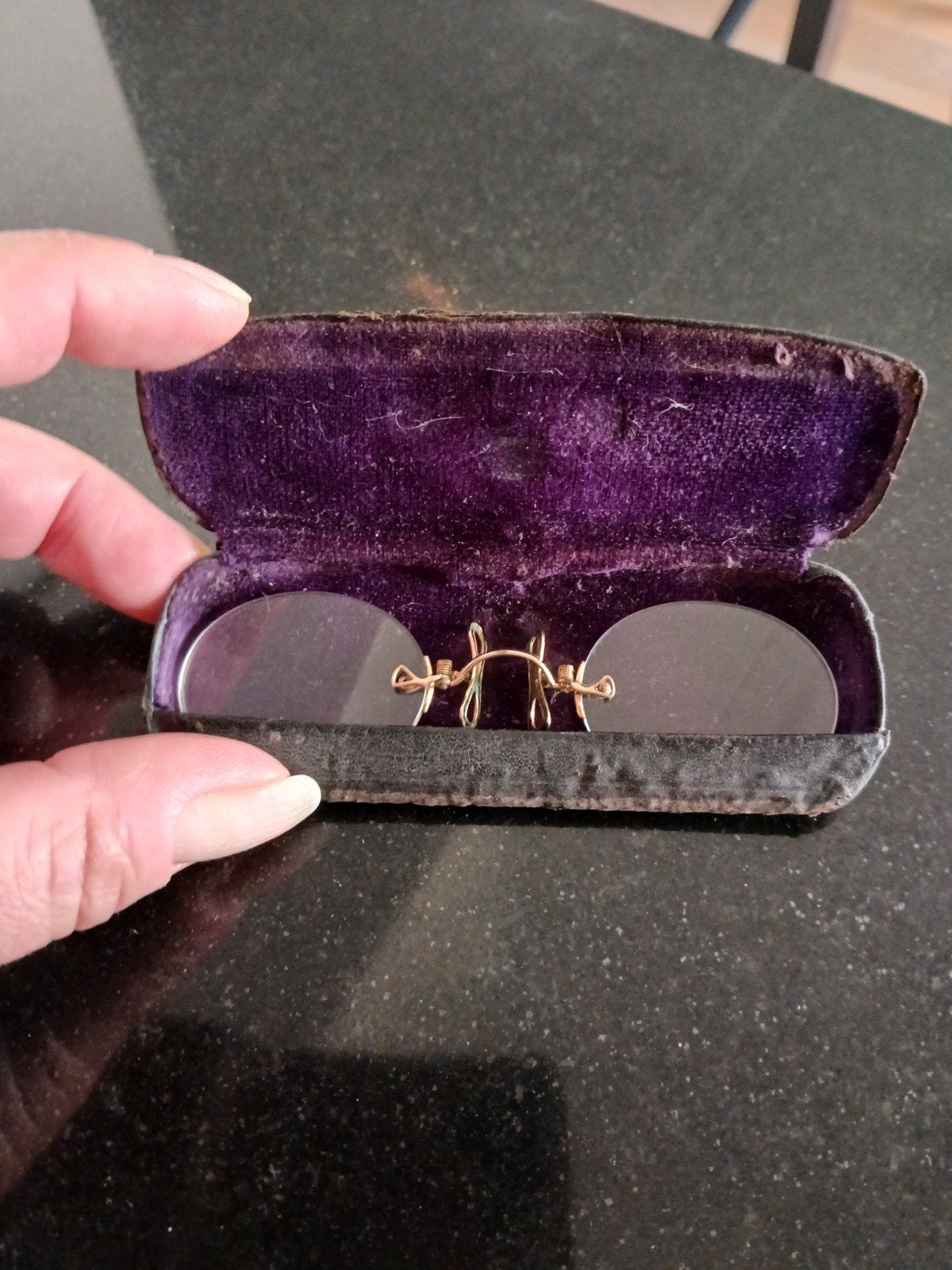 Prachtige antieke Pince-nez bril , knijpbril, Ophalen of Verzenden, Overige kleuren
