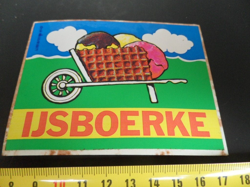 sticker IJSBOERKE, Ophalen of Verzenden, Zo goed als nieuw