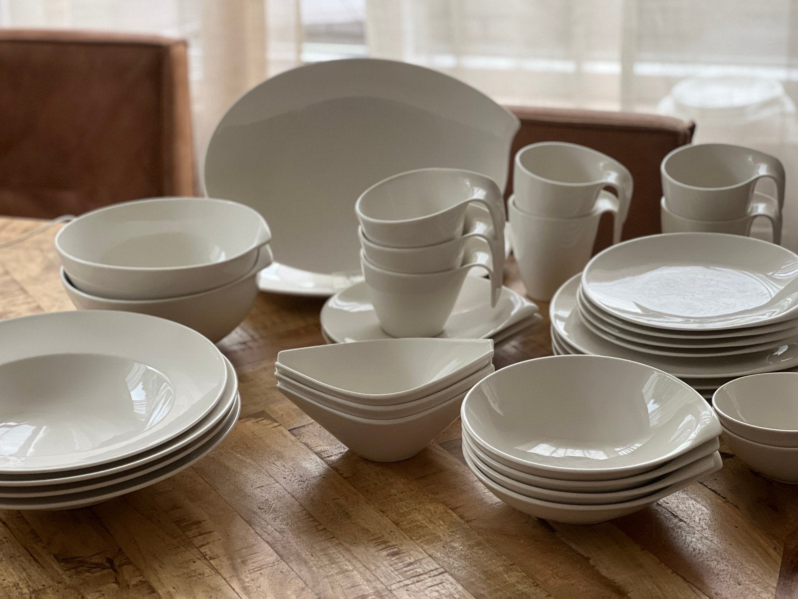 Villeroy & Boch - Flow - serviesdelen, Ophalen of Verzenden, Zo goed als nieuw, Overige stijlen, Kop(pen) en/of Schotel(s)