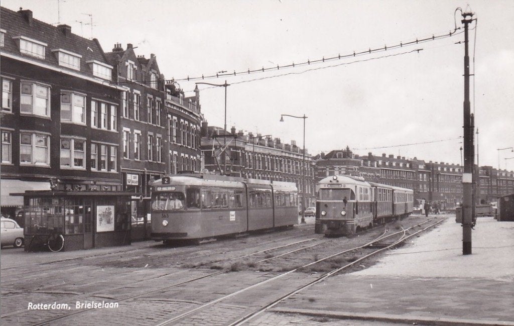 754R Rotterdam Putselaan lokaal spoor, tram R.T.M., Ophalen of Verzenden, 1960 tot 1980, Ongelopen, Zuid-Holland