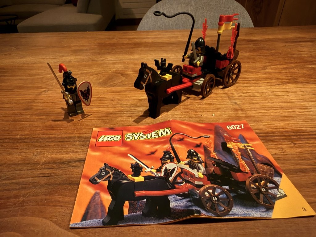 Lego 6027 - Fright Knights - Bat Lord's Catapult, Compleet, Gebruikt, Overige thema's, Lego