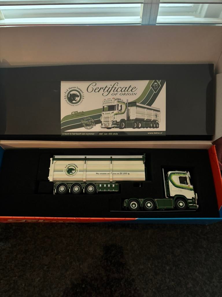 Tekno scania patrick vd hoeven met kipper, Ophalen of Verzenden, Zo goed als nieuw, Bus of Vrachtwagen, Tekno