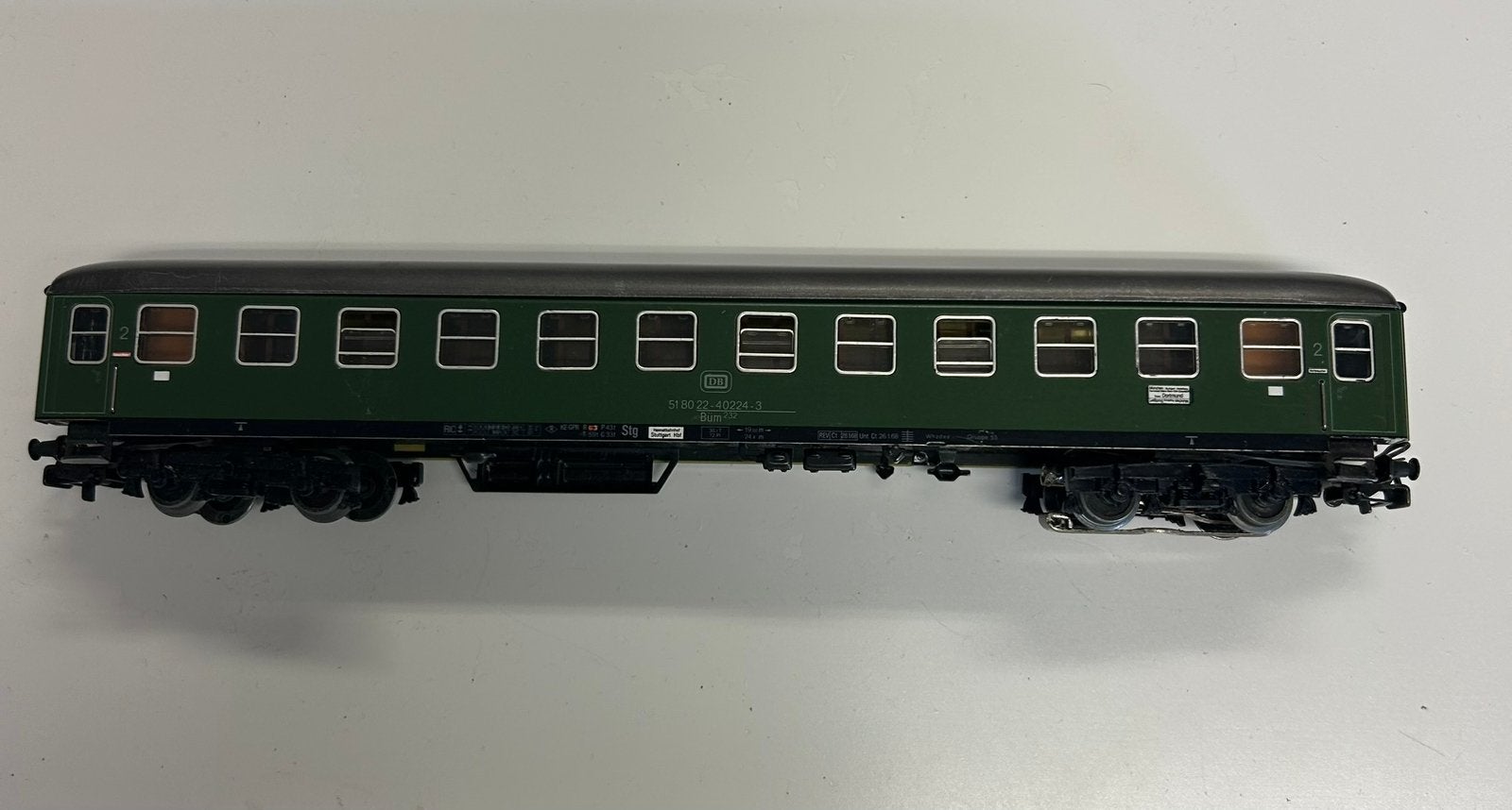Märklin H0 4052 groene personenrijtuig DB met verlichting., Hobby en Vrije tijd, Modeltreinen | H0, Wisselstroom, Gebruikt, Verzenden