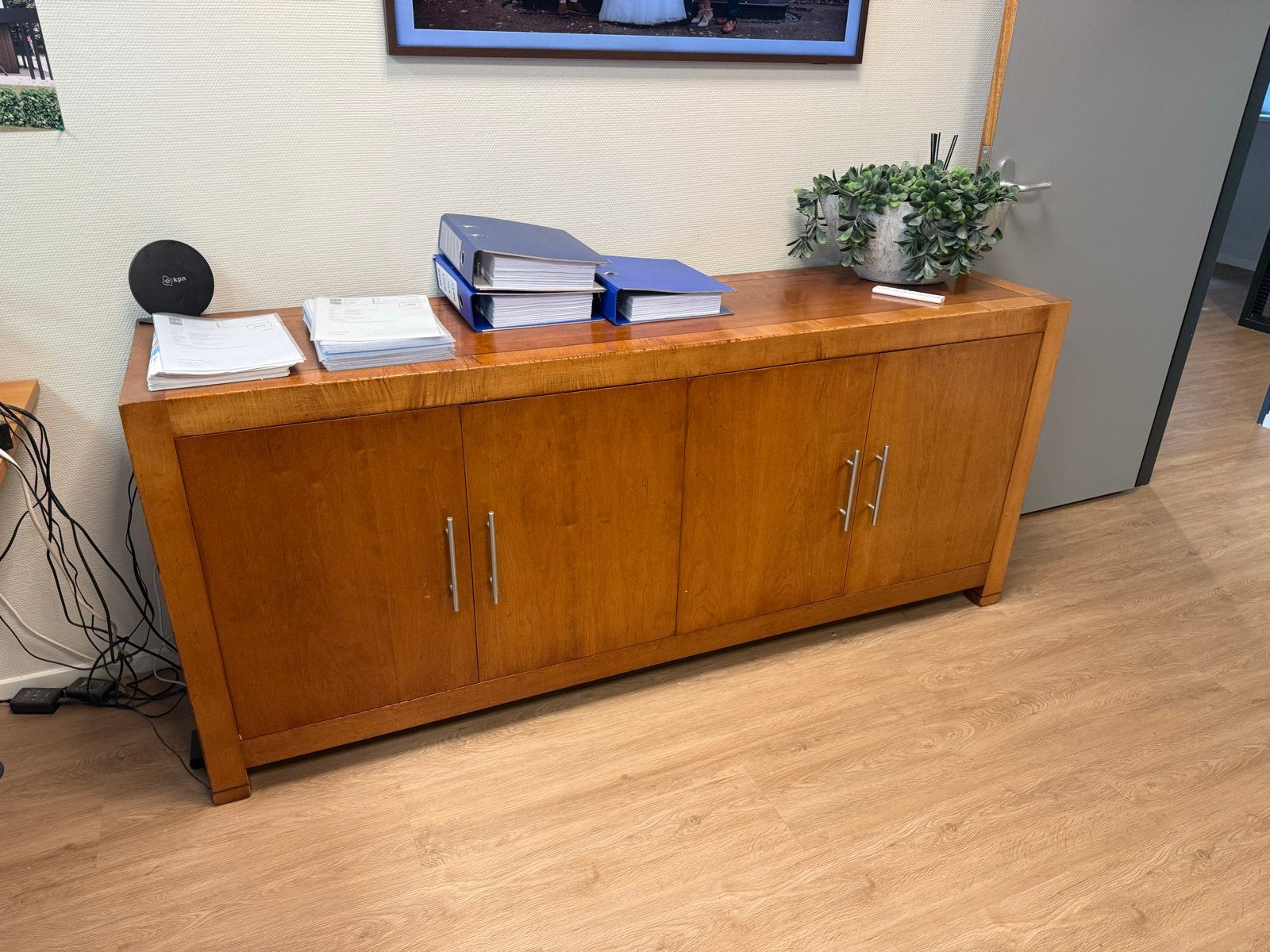 Mooi kersen dressoir - 200x50x85 cm, Ophalen, Gebruikt, 200 cm of meer, Kersenhout