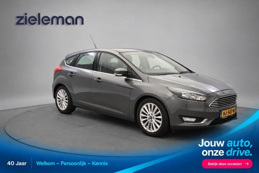 Ford FOCUS  1.0 Titanium - Navi, Clima, Trekhaak, cruise, Auto's, 125 pk, Gebruikt, Met garantie (alle), Handgeschakeld