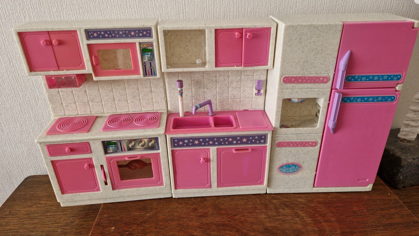Barbie Keuken 3-delig met originele onderdelen, Ophalen of Verzenden, Barbie