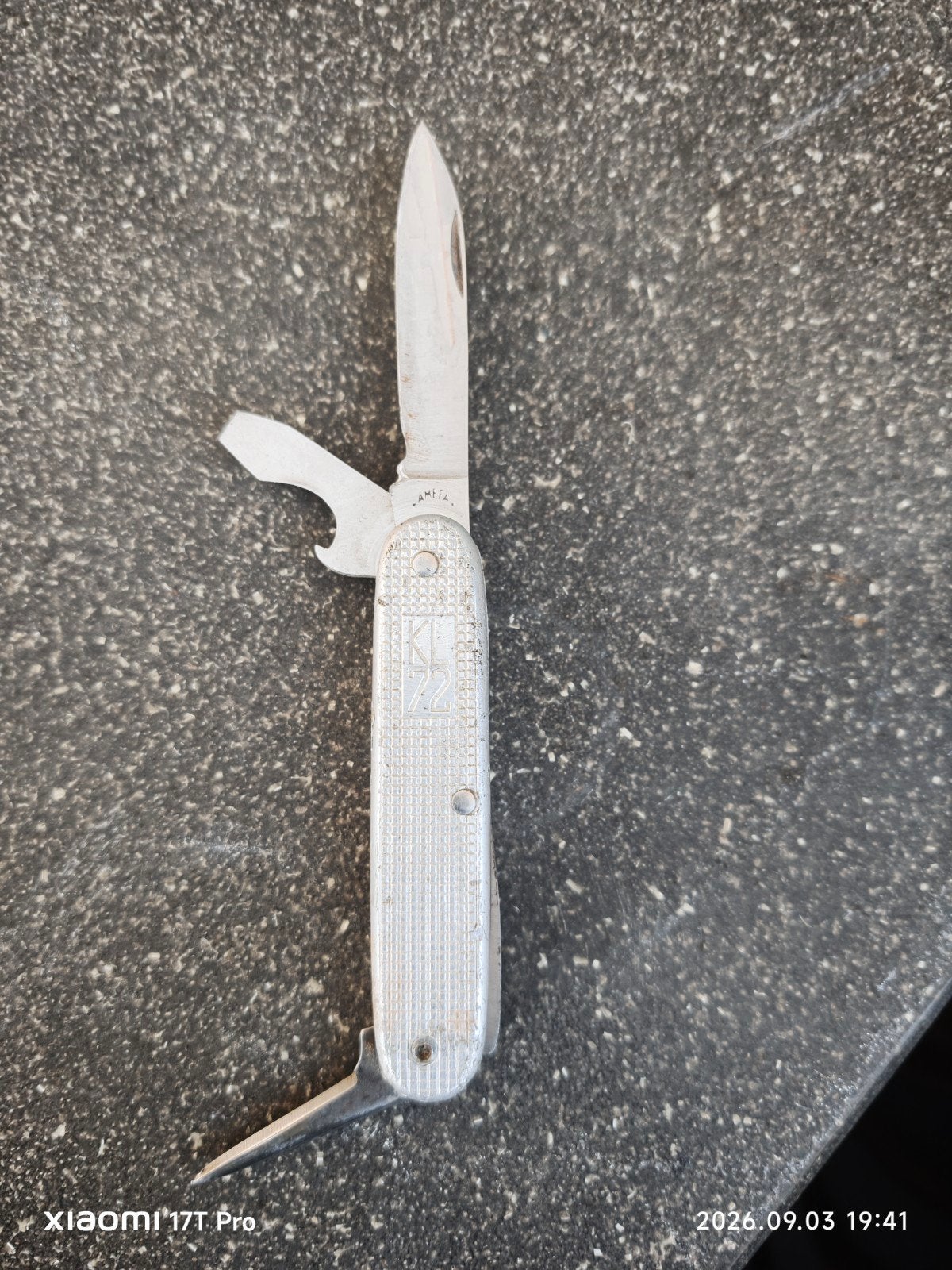 Vintage AMEFA KL 72 zakmes - Militair zakmes, Antiek en Kunst, Ophalen of Verzenden