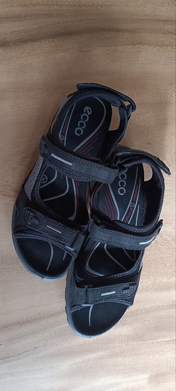 Ecco sandalen maat 39, Ecco, Zwart, Zo goed als nieuw, Sandalen of Muiltjes