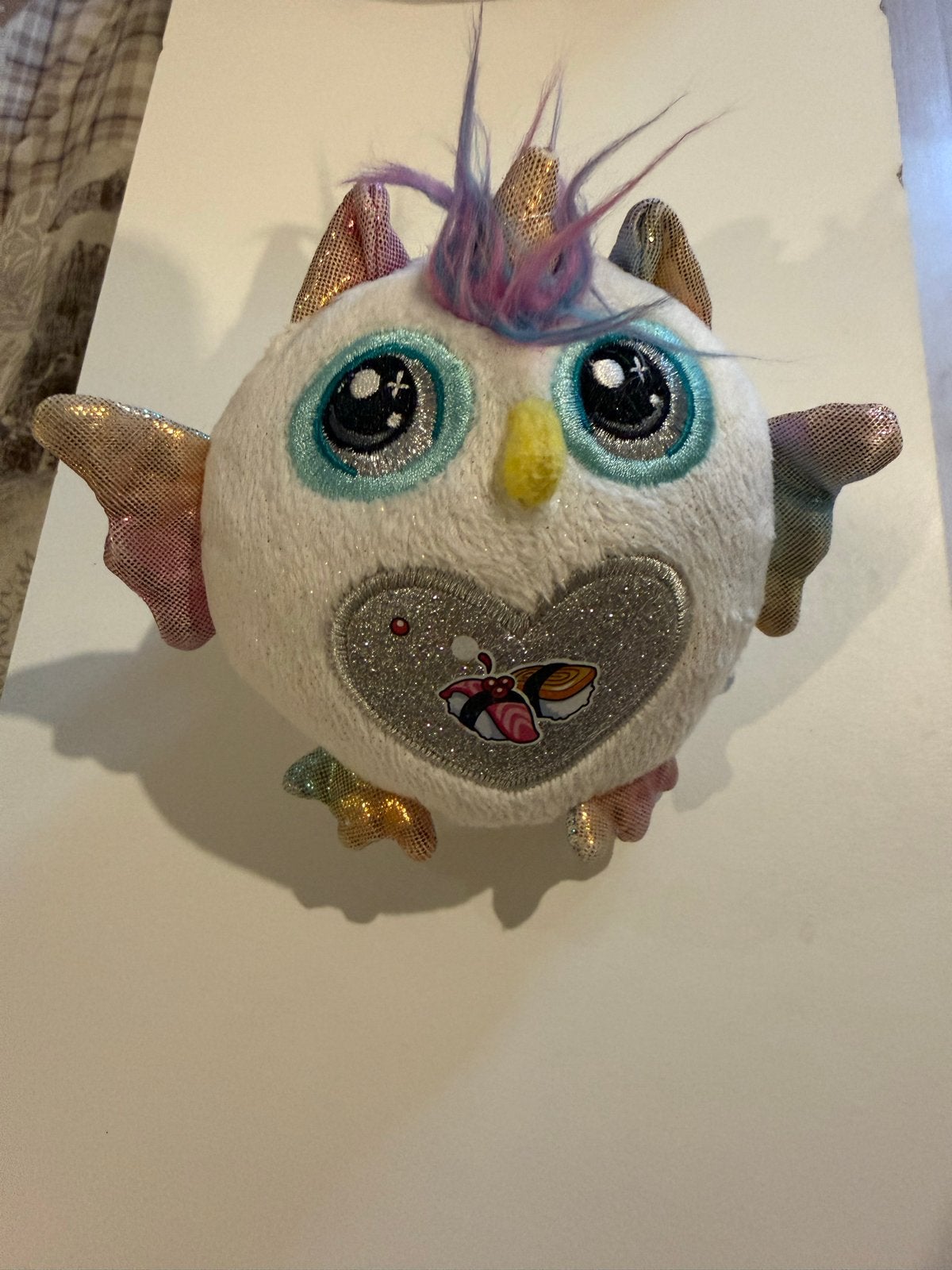 Schattige uil knuffel met glitter details, Gebruikt, Overige merken, Overige karakters, Overige typen