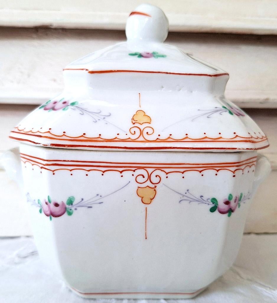Oude franse kandijpot, suikerpot, Antiek en Kunst, Ophalen of Verzenden