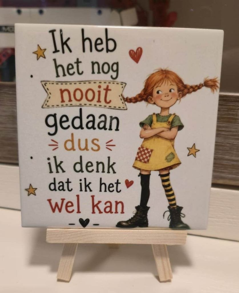pipi langkous op tegeltje, Ophalen of Verzenden, Nieuw, Meerkleurig
