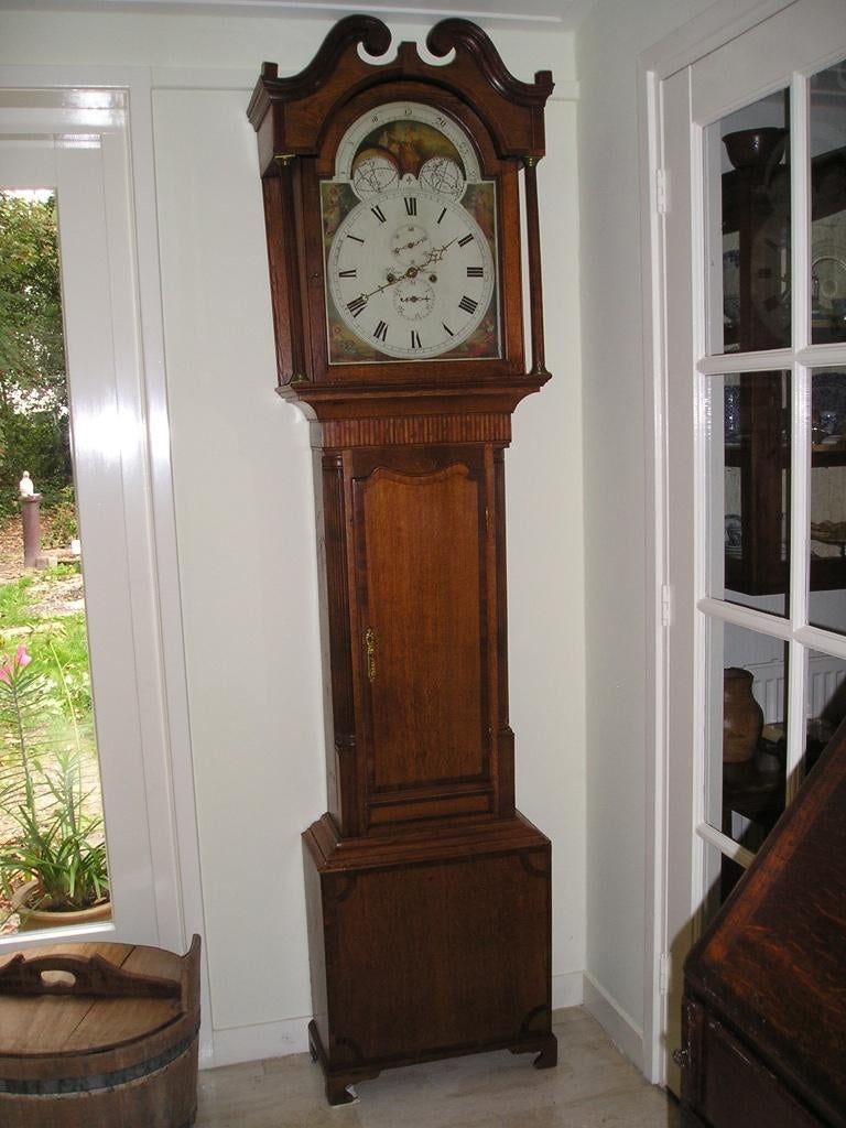 Antiek staand horloge J.BROWN EBERDEEN SCHOTLAND/ENGELAND, Antiek en Kunst, Ophalen