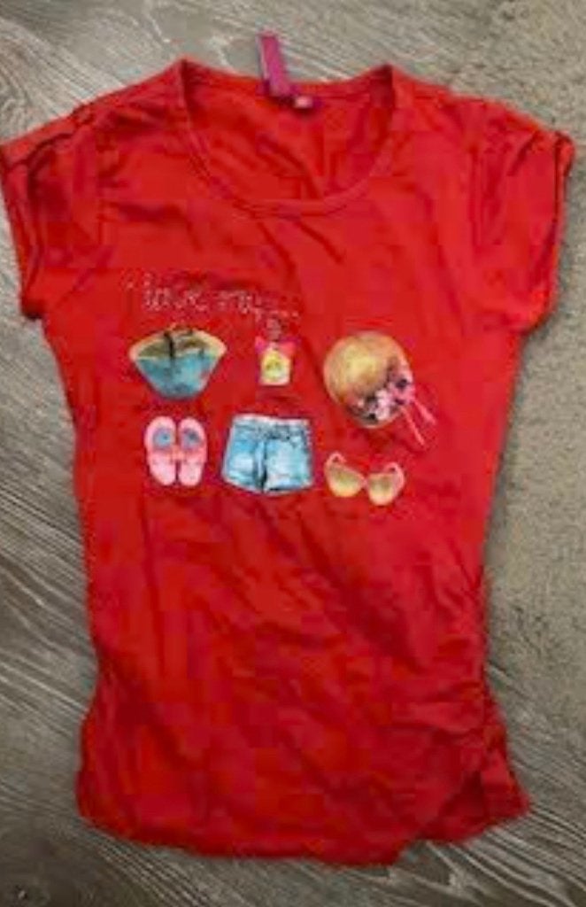 Rood shirt Persival in maat 140/146, Ophalen, Gebruikt, Meisje, Shirt of Longsleeve