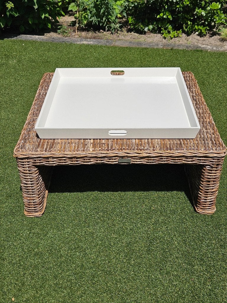 salontafel riet, Huis en Inrichting, Gebruikt, 100 tot 150 cm, Rechthoekig, 50 tot 100 cm