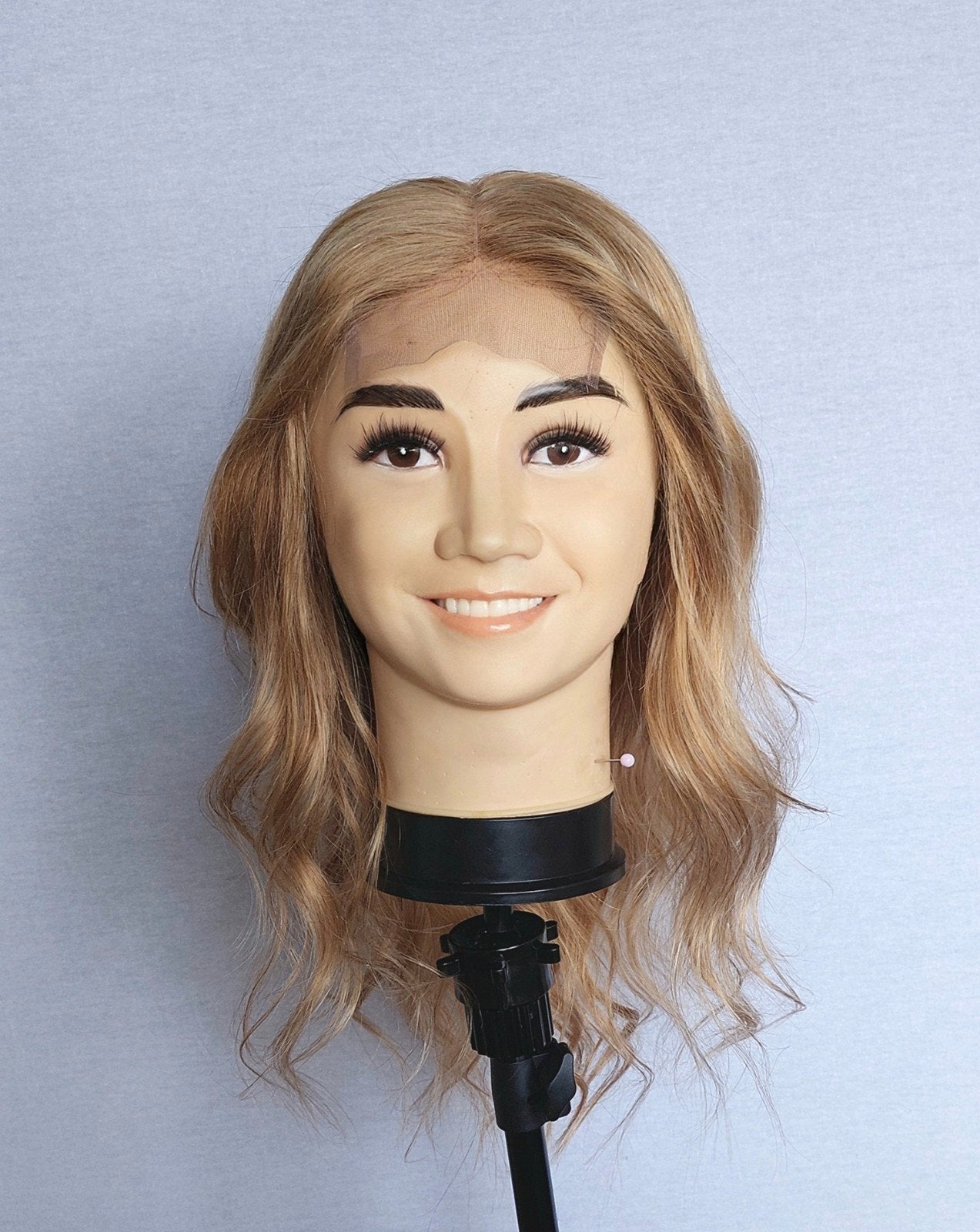4x4 20 inch echt haar haarwerk honing blond, Ophalen of Verzenden, Nieuw, Pruik of Haarverlenging