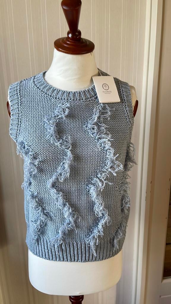 Peserico gebreide luxe top maat 40/42 linnen/katoen, nieuw, Kleding | Dames, Truien en Vesten, Ophalen of Verzenden, Nieuw, Blauw