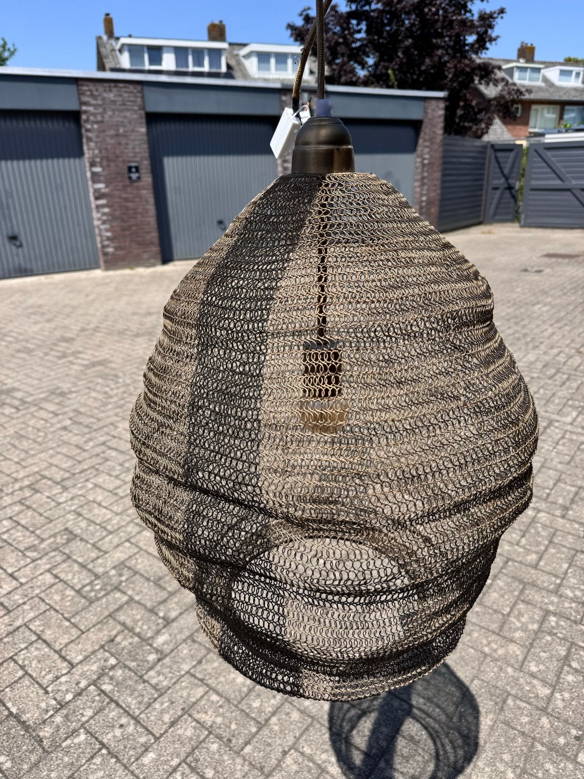 Unieke Draadlamp - Industriële Hanglamp, Ophalen, Gebruikt, Metaal
