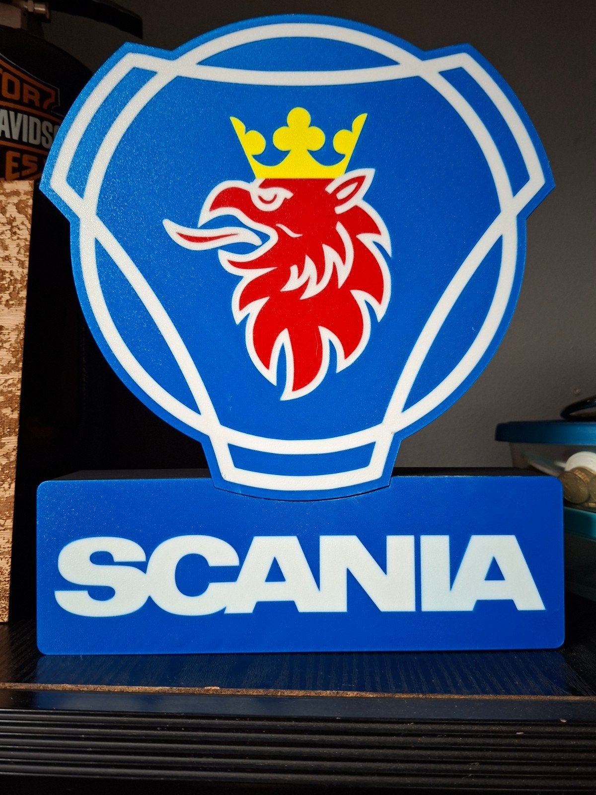 Scania logo decor-  lightbox, Verzamelen, Ophalen of Verzenden, Nieuw, Auto's