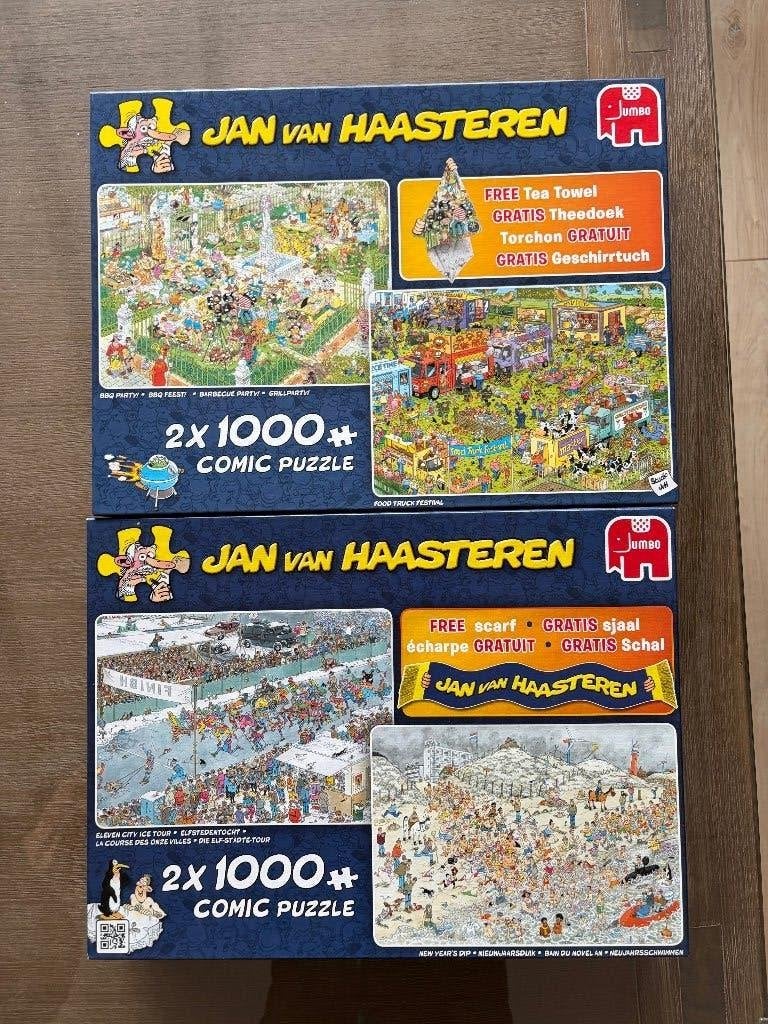 Puzzle's Jan van Haasteren Combi 1000 stukjes. (P), Hobby en Vrije tijd, Ophalen of Verzenden, 500 t/m 1500 stukjes, Zo goed als nieuw