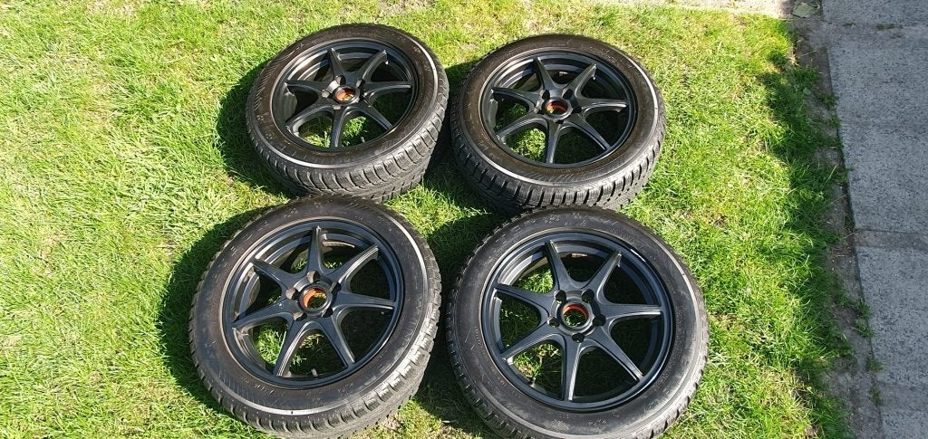 4 lichtmetalen velgen met goede winterbanden M+S 205/55 R16, Auto-onderdelen, Banden en Velgen, Ophalen, 16 inch, Banden en Velgen