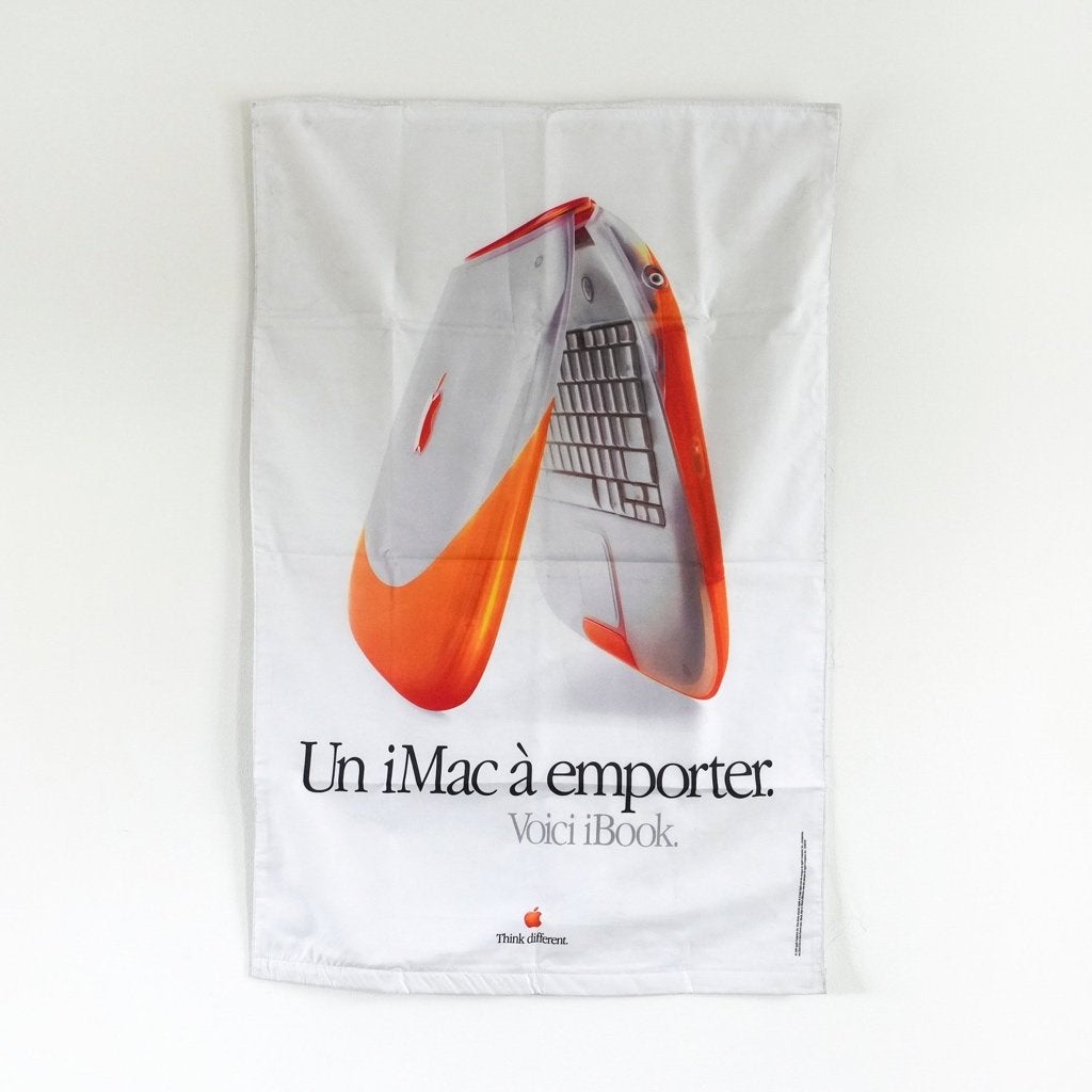 Rare "Apple iBook G3" Promo Banner – Double-Sided, Computers en Software, Vintage Computers, Ophalen of Verzenden, Apple