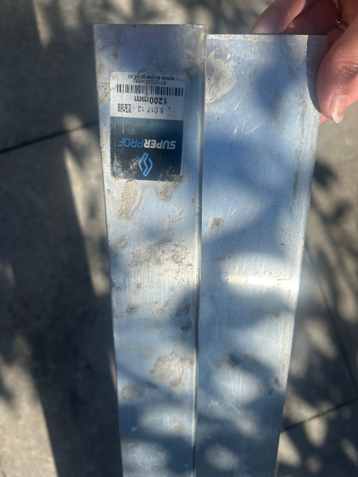 Superprof wandrij 1200mm aluminium H-profiel gebruikt, Ophalen, Gebruikt, Overige typen, Overige merken