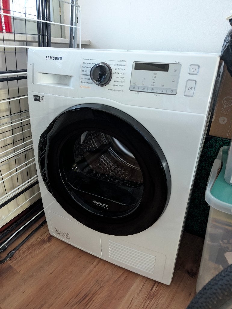 Samsung warmtepompdroger, Witgoed en Apparatuur, Wasdrogers, Ophalen, 6 tot 8 kg, Overige typen, Zo goed als nieuw