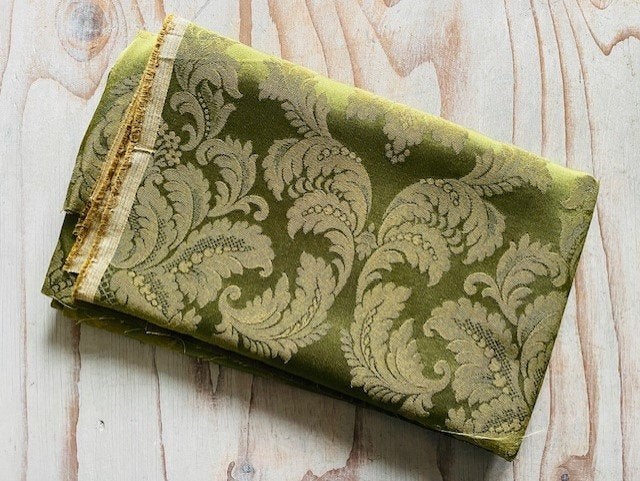 Lap stof retro echt vintage gobelin groen NIEUW, 120 cm of meer, Nieuw, Ophalen of Verzenden, Katoen