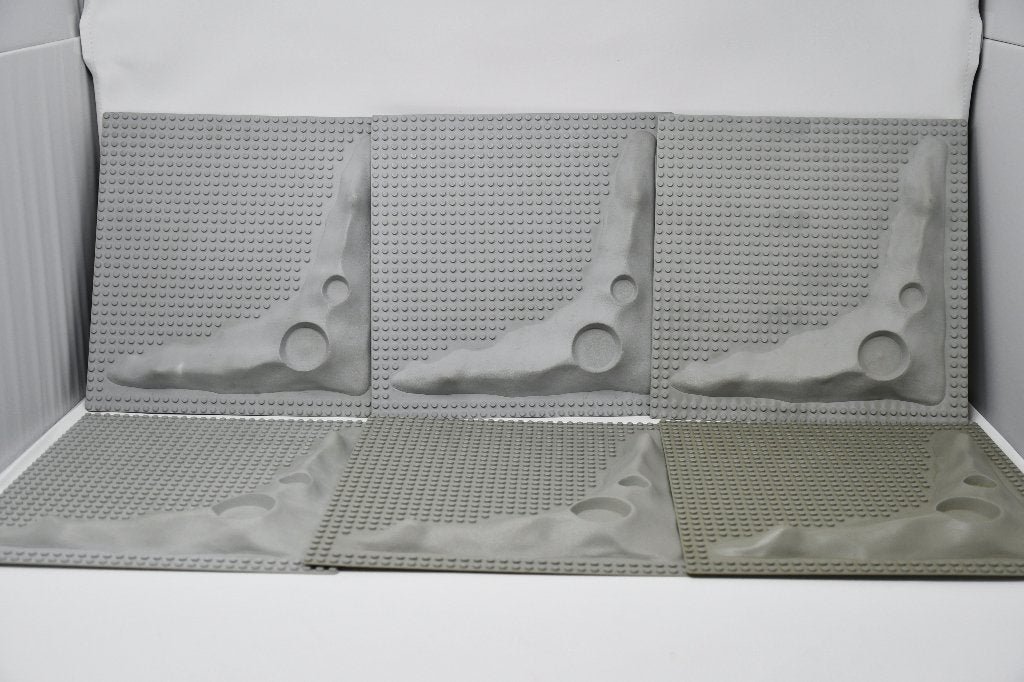 6x Lego 3947a Baseplate, Raised 32 x 32 Crater Plate without, Ophalen, Gebruikt, Grondplaat, Lego