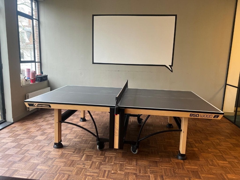 Cornilleau 850 Wood - Tafeltennistafel competitie, Sport en Fitness, Tafeltennis, Ophalen, Gebruikt, Tafel Indoor, Verrijdbaar