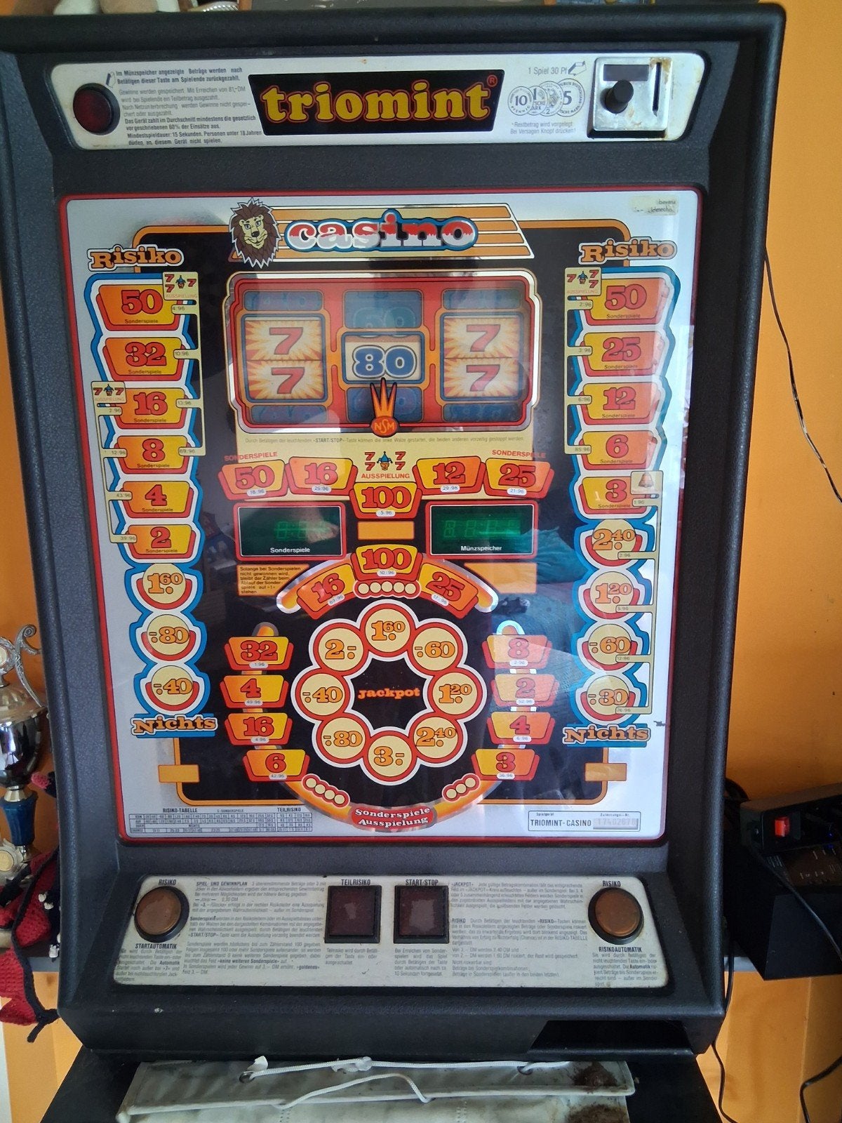 Vintage Duitse Gokkast Triomint Casino uit 1989, Ophalen of Verzenden