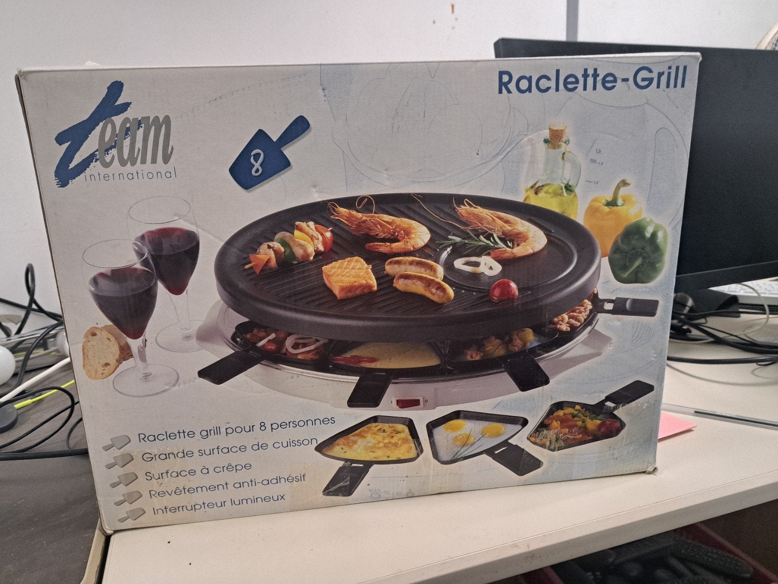 Team International Raclette-Grill voor 8 personen, Witgoed en Apparatuur, Ophalen, Zo goed als nieuw